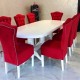 Masă cu 8 scaune Royal Alb Roșu