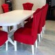 Masă cu 8 scaune Royal Alb Roșu