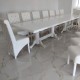 Masă cu 16 scaune elegante, culoare All White