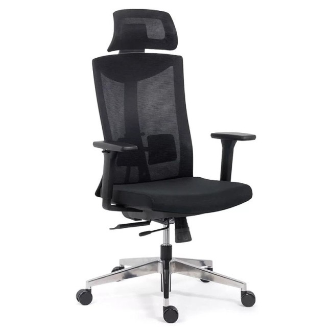 Scaun ergonomic multifuncțional și elegant pe culoarea negru SYYT 9501