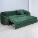 Canapea extensibilă model PARIS 3 locuri, tapițată catifea verde