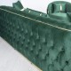 Canapea extensibilă model PARIS 3 locuri, tapițată catifea verde