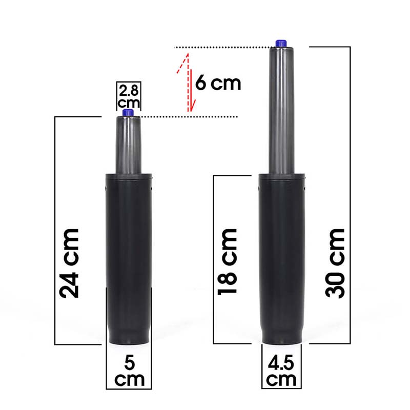 Piston negru pentru scaune de birou rezistent pană la 150kg-PISTON06-2