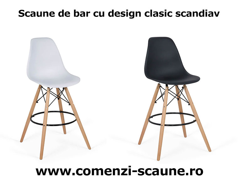 Scaune de bar cu design clasic scandiav-ABS139